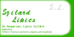 szilard lipics business card